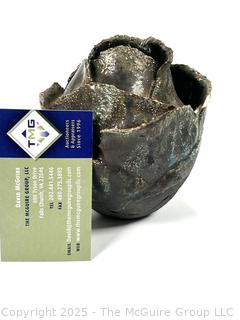 Ceramic Flower Bud Sculpture, Unsigned. A few chips. 5" T