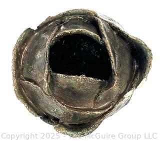 Ceramic Flower Bud Sculpture, Unsigned. A few chips. 5" T