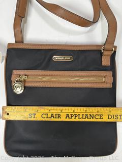 Michael Kors Kempton Black Nylon Cross Body Handbag, New with Tags and Storage Bag.