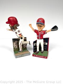 Two (2) Washington National Baseball Bobble-Heads, Jayson Werth & Max Scherzer