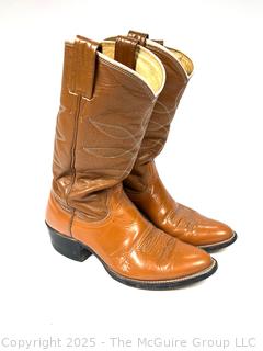 Nocona Legacy Brand Men's Brown Stitched Cowboy Boots size 8.5 B