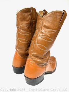 Nocona Legacy Brand Men's Brown Stitched Cowboy Boots size 8.5 B