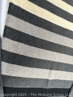 Women's Ralph Lauren Grey Striped Turtle Neck Sweater. Size Large, New with Tags.