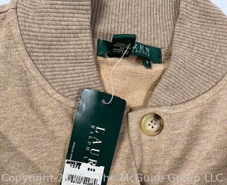 Women's Ralph Lauren Brown Button Up Cardigan Sweater. Size Medium, New with Tag.