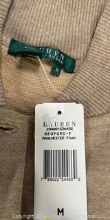 Women's Ralph Lauren Brown Button Up Cardigan Sweater. Size Medium, New with Tag.