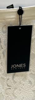 Women's Jones of New York Shear White Lace Zip Front Jacket. Size 12, New with Tag.