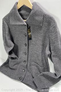 Women's Pendleton Grey Shawl Collar Cardigan Sweater Jacket. Size Large, New with Tags.