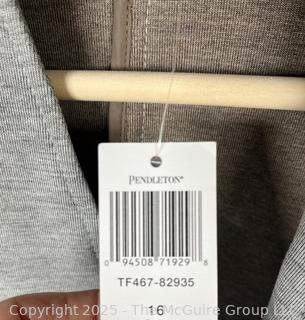 Women's Pendleton Grey Button Front Cardigan Sweater Jacket. Size 16, New with Tag.