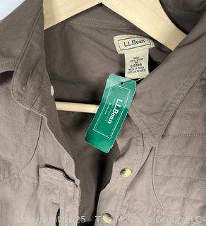 Women's LL Bean Brown Twill Shirt Jacket. Size Medium, New with Tag.