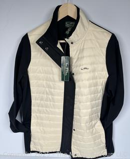 Women's Ralph Lauren Active Black & White Quilted Jacket. Size 1X, New with Tag.