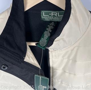 Women's Ralph Lauren Active Black & White Quilted Jacket. Size 1X, New with Tag.
