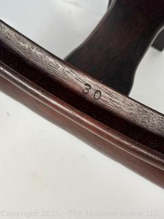 Chinese Wood Table Top Easel. Stand or Display for Large Plates or Chargers. Curve Measures 15" Wide.  