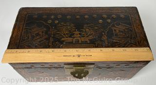 Chinese Camphor Wood Chest. 12"w x 6"d x 6"t