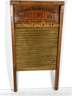 Antique Washboard: NATIONAL Washboard Co. ~12x24"