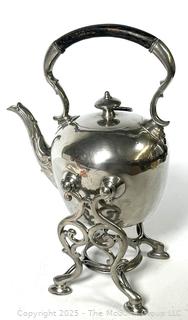 James Dixon & Sons Sheffield Silver Plated Tilting Teapot on Stand