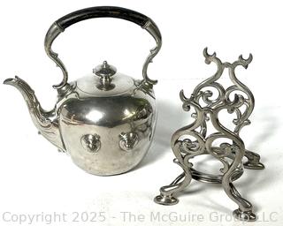 James Dixon & Sons Sheffield Silver Plated Tilting Teapot on Stand