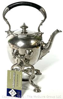 James Dixon & Sons Sheffield Silver Plated Tilting Teapot on Stand