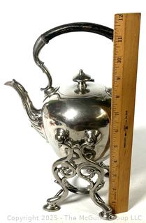 James Dixon & Sons Sheffield Silver Plated Tilting Teapot on Stand