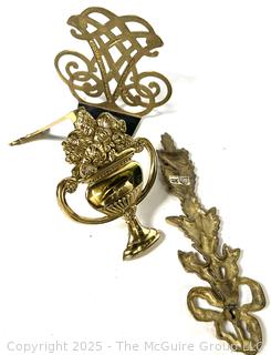 Three (3) Brass Metal Decorative Items