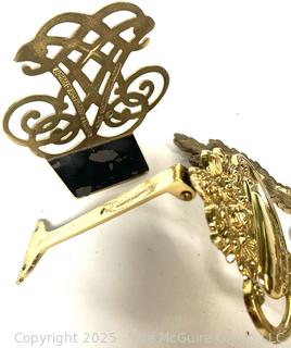 Three (3) Brass Metal Decorative Items
