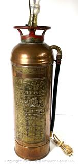 Buffalo Copper and Brass Fire Extinguisher Table Lamp