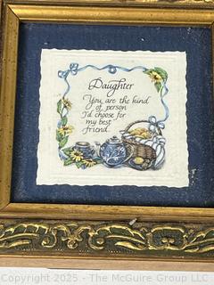 Includes Fireplace Screen, Yarn Winders, Small Cement Bird Bath and Goose Flight Paperweight.