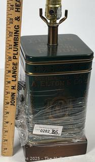 Table Lamp Made from an Elton Cracker Tin