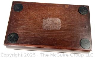 Brilliant Cut Crystal Serving Dish and Tin Lined Wooden Trinket Box