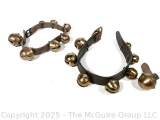Brass Reindeer Bells on Leather Strap