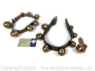 Brass Reindeer Bells on Leather Strap