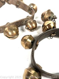 Brass Reindeer Bells on Leather Strap