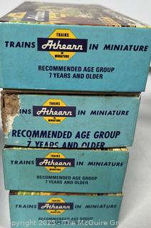 Four (4) Athearns HO scale model train cars in original boxes.