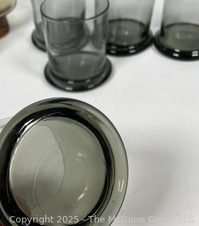 Set of Mid Century Smokey Glassware