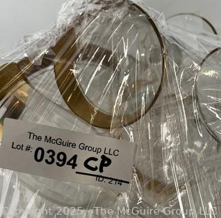 Set of Tiffin Franciscan Rambler Rose Gold Rimmed Crystal Glassware