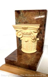 Italian Carved Bookends of Greek Ionic Columns