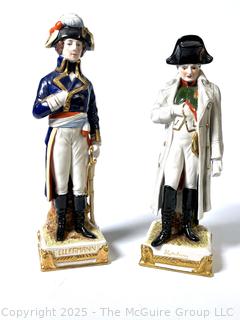 Two (2) Scheibe-Alsbach German  Napoleonic Porcelain Figurine