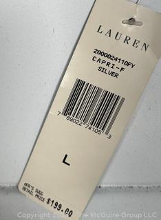 Women's Silver Rain Jacket by Ralph Lauren, Large. New with Tags