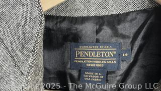 Women's Grey Tweed Jacket by Pendleton, Sz 14. New with Tags