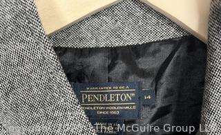 Women's Grey Tweed Jacket by Pendleton, Sz 14. New with Tags