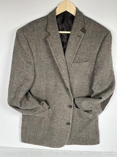 Tweed Jacket with Suede Elbow Patches by Joseph Abboud.