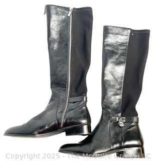 Women's Black Leather Tall Boots by Michael Kors, 9M. New Without Tags