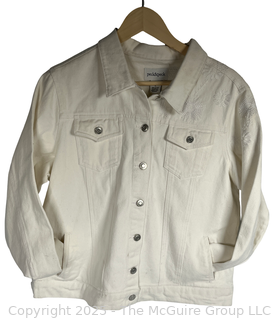 Women's White Jean Jacket by Peck & Peck