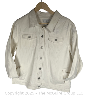 Women's White Jean Jacket by Peck & Peck