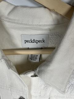 Women's White Jean Jacket by Peck & Peck