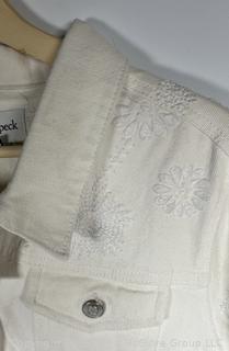 Women's White Jean Jacket by Peck & Peck