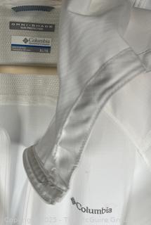 Women's White Rain Jacket by Columbia, X Large. New with Tags