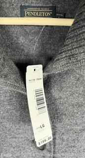 Women's Grey Knit Shawl Collar by Pendleton, Large. New with Tags