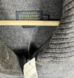 Women's Grey Knit Shawl Collar by Pendleton, Large. New with Tags