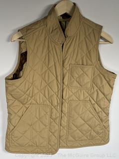 Women's Equestrian Print Reversible Vest by Ralph Lauren, Large.