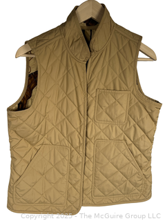 Women's Equestrian Print Reversible Vest by Ralph Lauren, Large.
